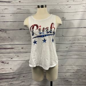 VS White USA Sequin Tank‎